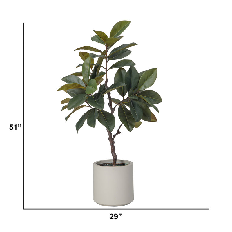51'' Faux Magnolia Tree Tree in Planter
