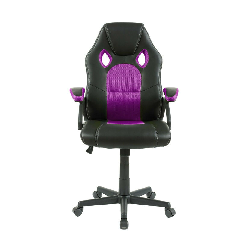 Metro Lane Dunshee Adjustable Height PC & Racing Game Chair, Purple