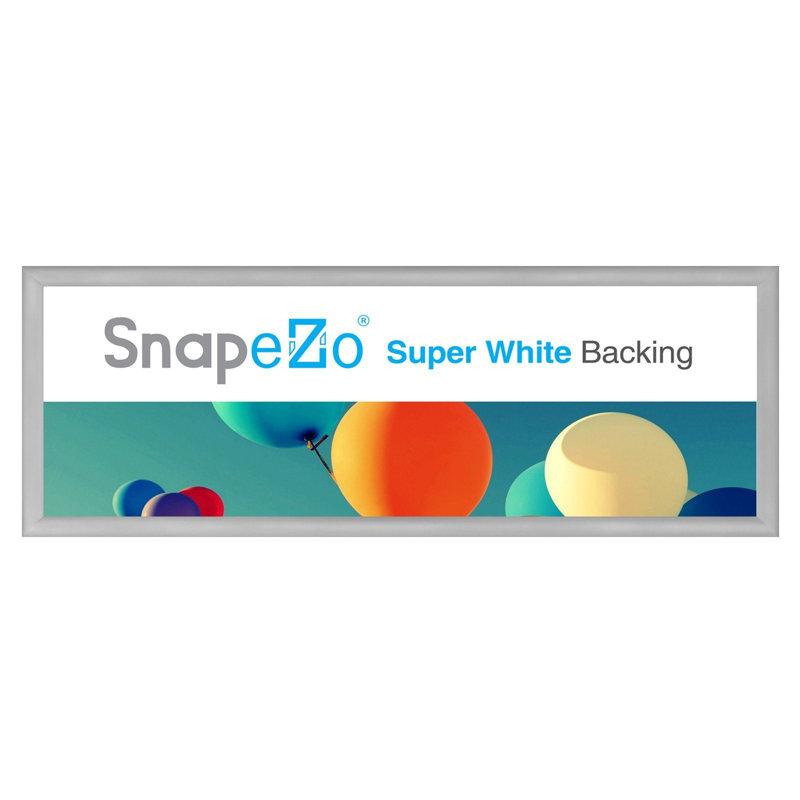 Cadre en aluminium Snapezo Snap Frame, Argent, 21 po x 62 po
