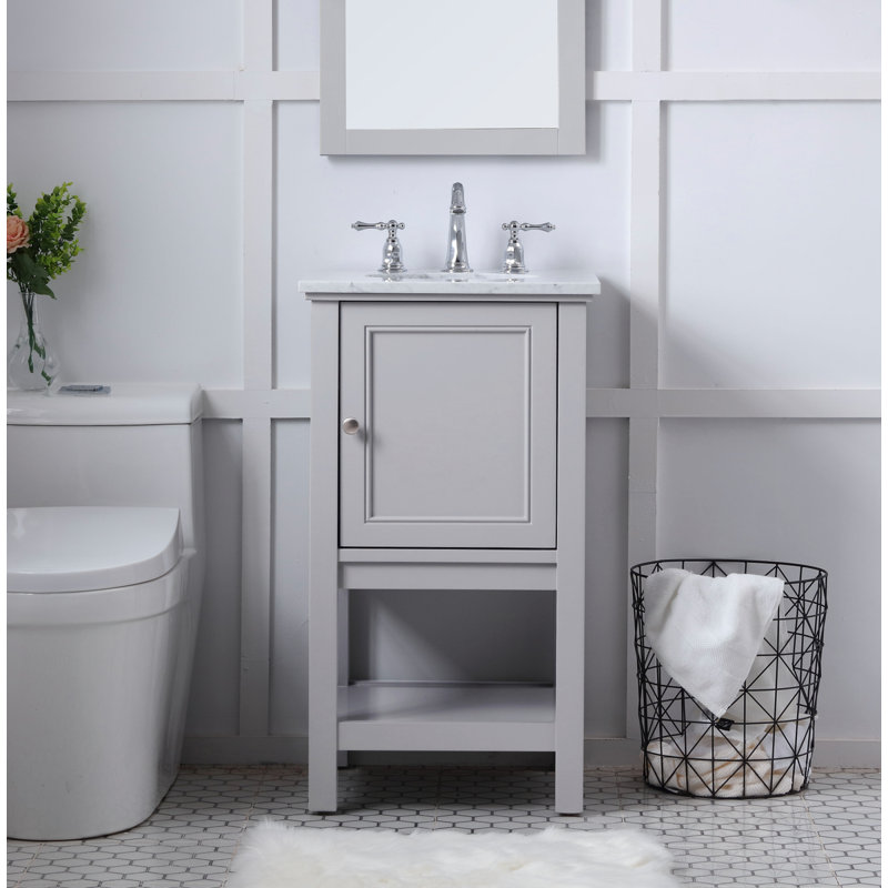 Ensemble de meuble-lavabo simple 19 po Narron, gris