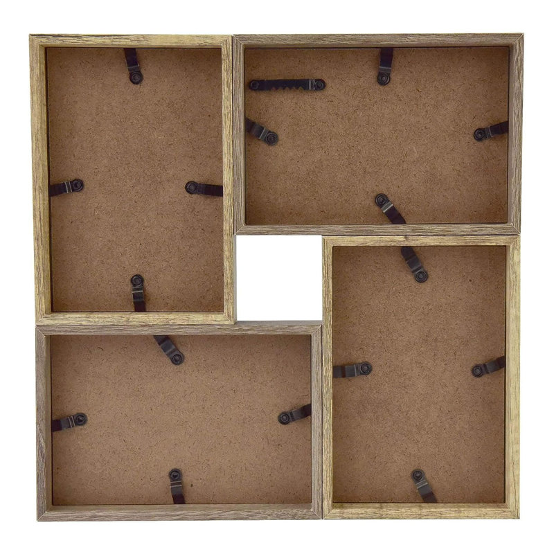 Amesti Brown Solid Wood Picture Frame with Mat