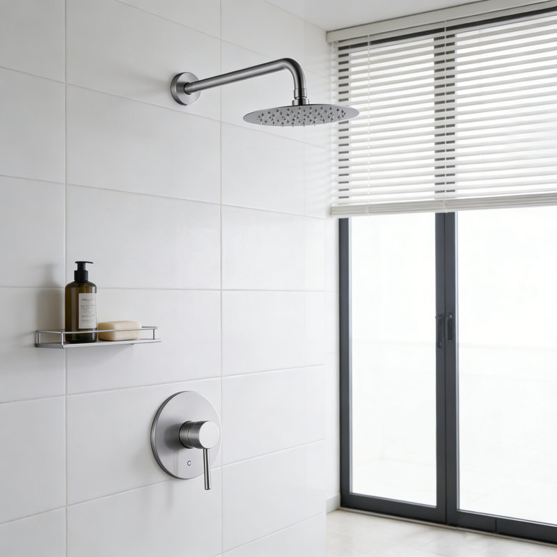 Robinet de baignoire et douche, Nickel brossé