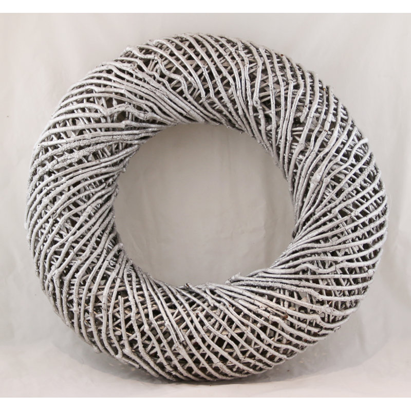 Dried Rattan Wreath, 78cm H x 78cm W x 19cm D