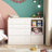 Mamie 5-Drawer White Baby Changing Table Nursery Dresser