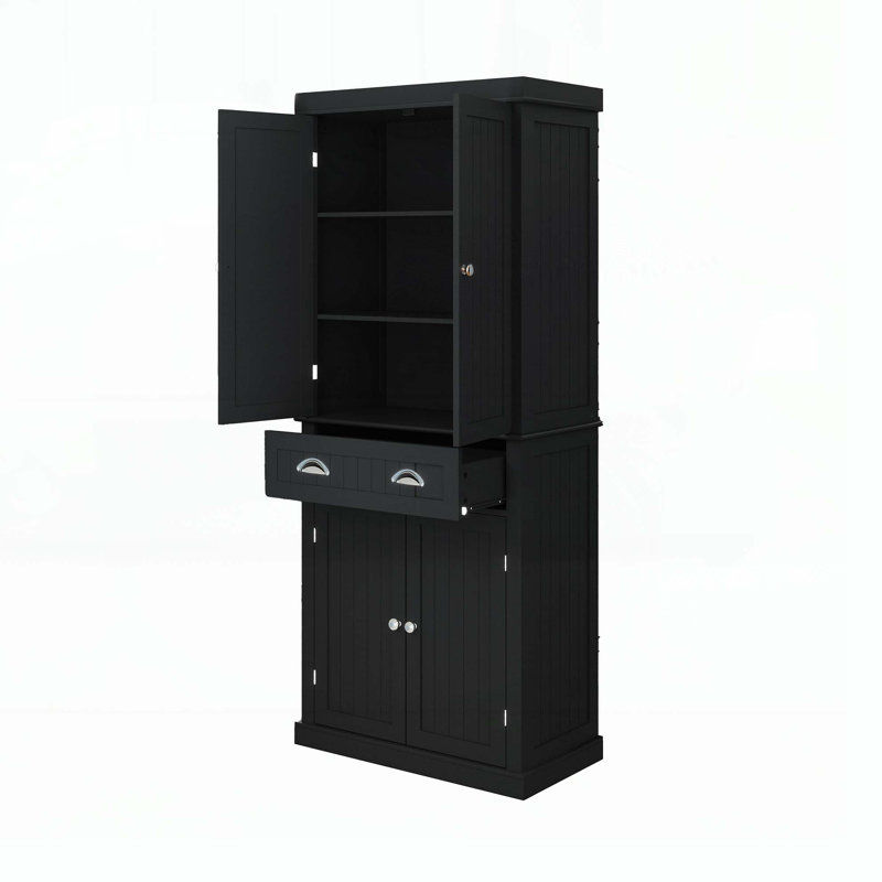 Garde-manger de 72 po Heliane, Noir / argent 4