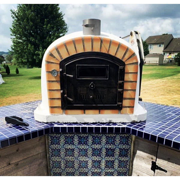 Empava Wood-fired Pizza Oven Brick Hearth Wood-fired Outdoor Pizza Oven in  the Outdoor Pizza Ovens department at