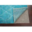 Tapis unique en laine noué à la main nouvel âge turquoise 6 pi 4 po x 9 pi 7 po