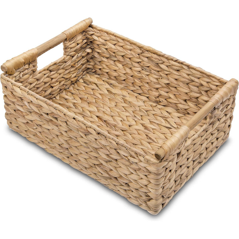 Hyacinth Large Wicker Basket 15.5x10.8x6.2" - Rectangular