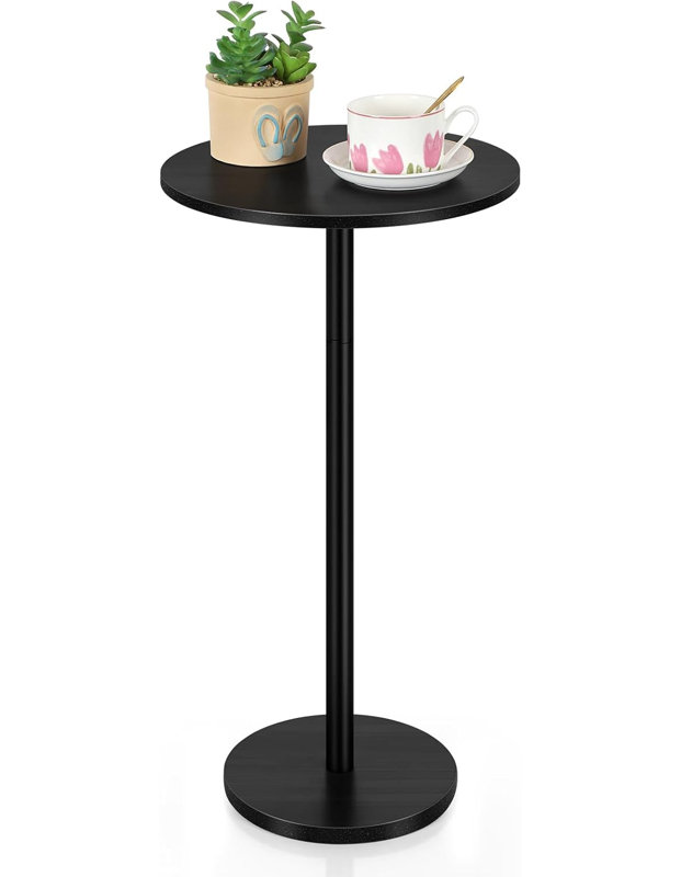 Bamboo End Table, Rustic & Practical, Black