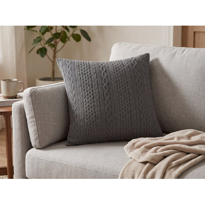 Jeté carré en acrylique Knit Collection with Geometric pattern