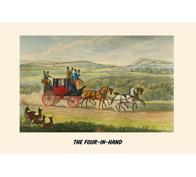 «The Four in Hand» par Henry Alken - impression d'art graphique