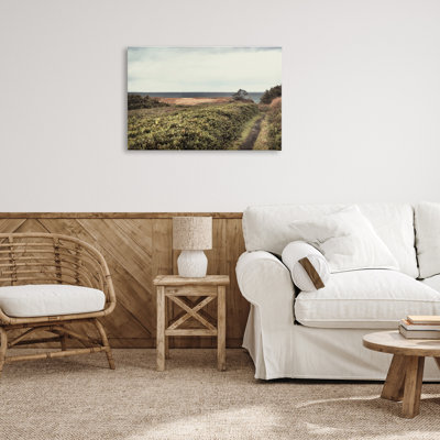 Serene Coastal Pathway Canvas Wall Art by Andy Amos