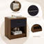 2 tables de chevet avec table d'appoint et tablette de rangement coulissante-1213706611
