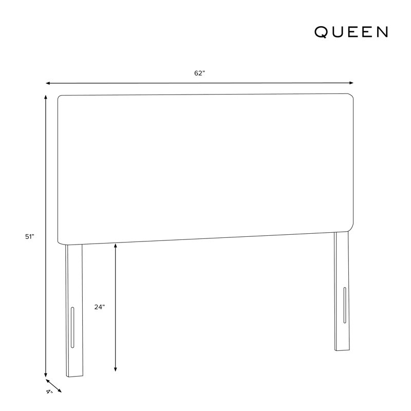 Hetherington Upholstered Headboard, Queen, Bella Light Gray Performance Velvet