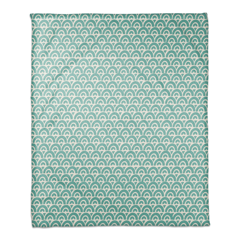 Hand Woven Throw Blanket, Teal