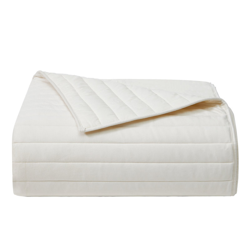 Ensemble de courtepointe en microfibre Valletta, Crème, Courtepointe pour lit simple + 1 taie décorative