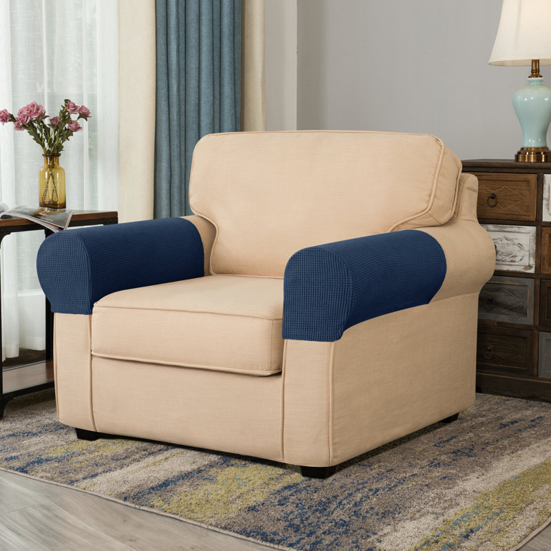 Housse pour fauteuil à coussins carrés Arainy, Bleu foncé