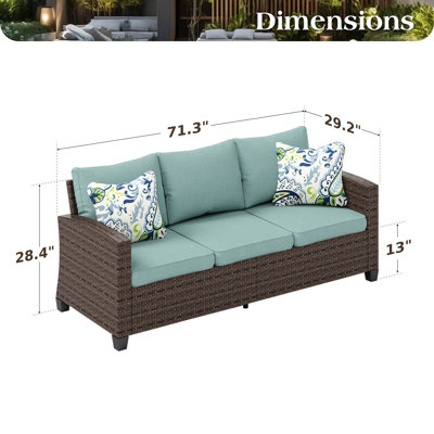 Argyri All-Weather Wicker Patio Sofa