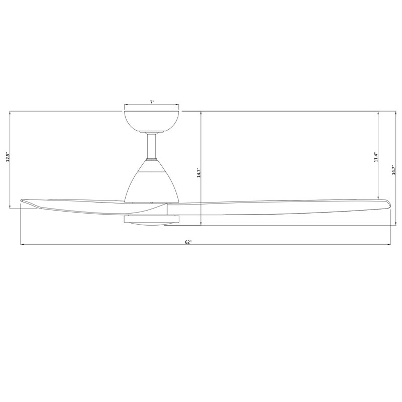 Ventilateur de plafond intelligent d'intérieur / extérieur à 3 pales Skylark avec trousse d'éclairage à DEL réglable CCT 2700K-3000K-4000K-5000K et télécommande incluse
