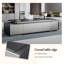 Bureau double caisson 110,24 "de qualité supérieure gris-666802547