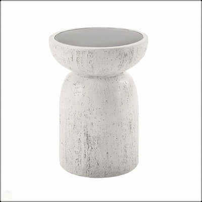Natural Gray Fiber Concrete Accent Table, Versatile And Stylish For Any Living Space