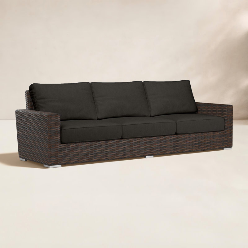 Canapé de patio Parris avec coussins Sunbrella®, Tissage uni Sunbrella® Spectrum carbone