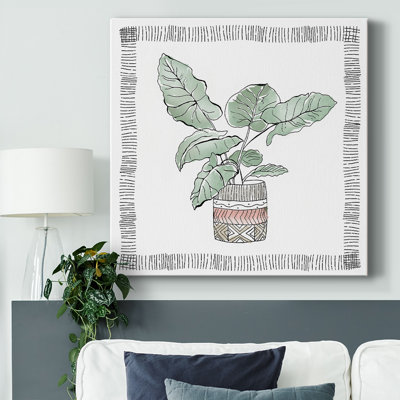 Fleur de braise sur toile