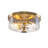 2-Light Dimmable Drum Flush Mount with Clear Ribbed Glass Shade-469464962