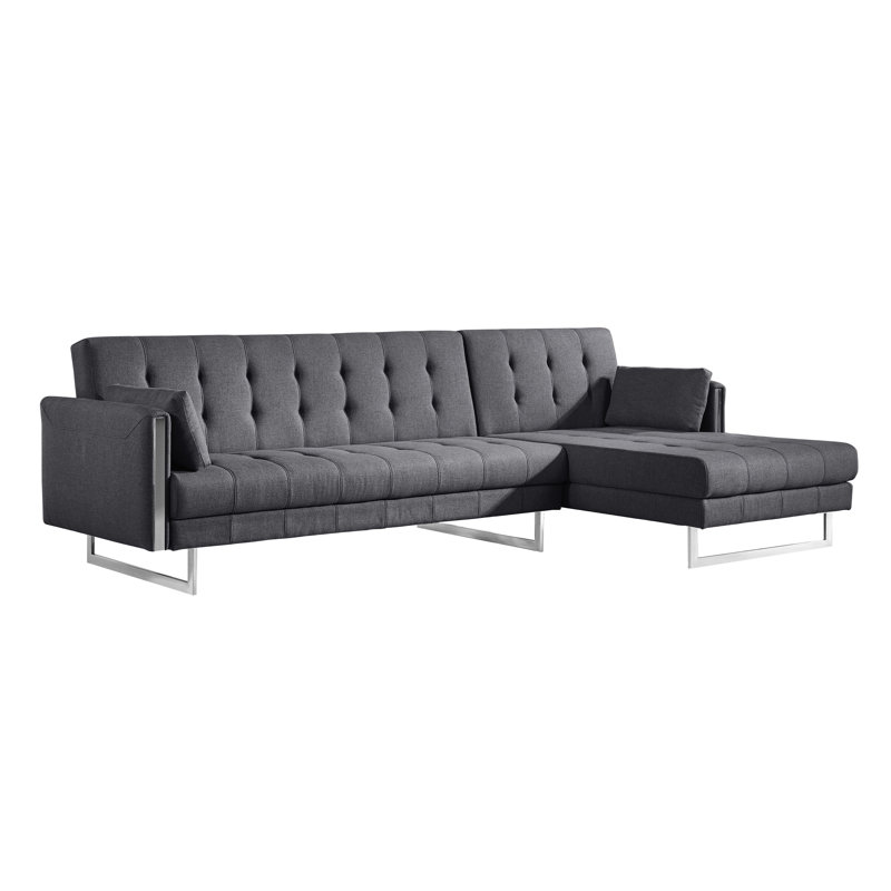 Palomino Chaise Sectional, Dark Gray, Right Hand Facing