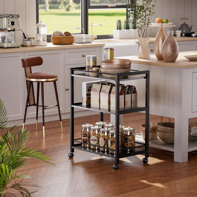 Wood Bar Cart