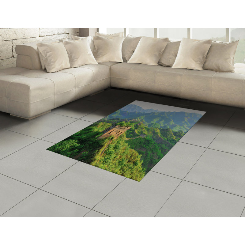 Nature High Density Long Fiber Poly Threads Decorative Area Rug Carpet, Rectangle 4' x 5'8"