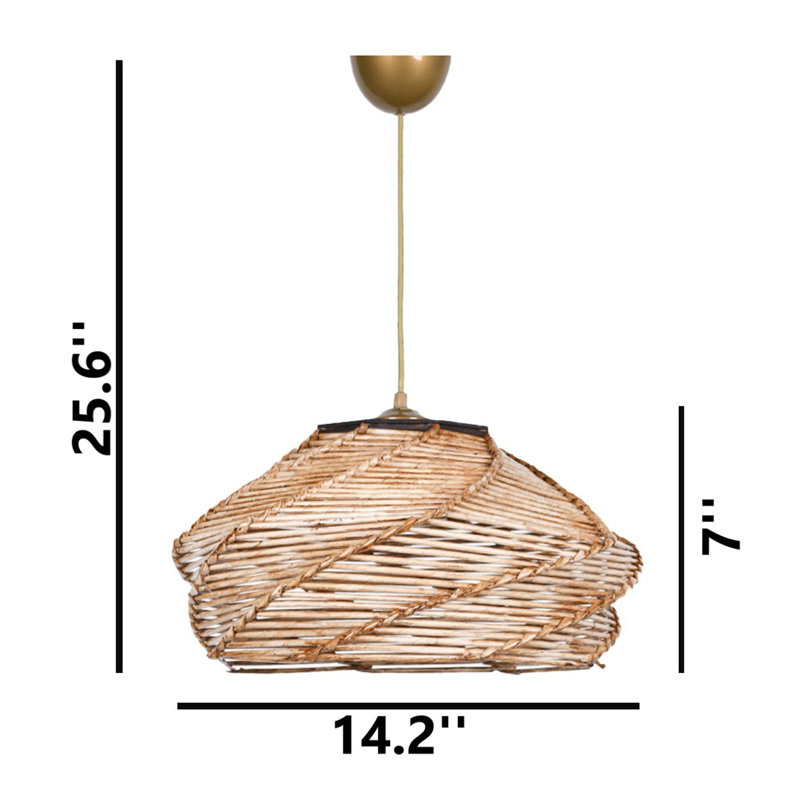 Kulle Chandelier, 7" H x 14.2" W x 14.2" D, Camel