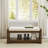 Accent Bench With Lower Shelf Shoe Rack, Padded Seating Bench-536424860-531177053