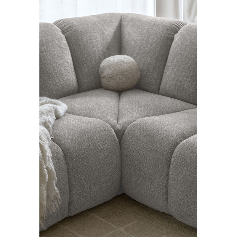 Shell Corner Sofa , Light Grey, Symmetrical
