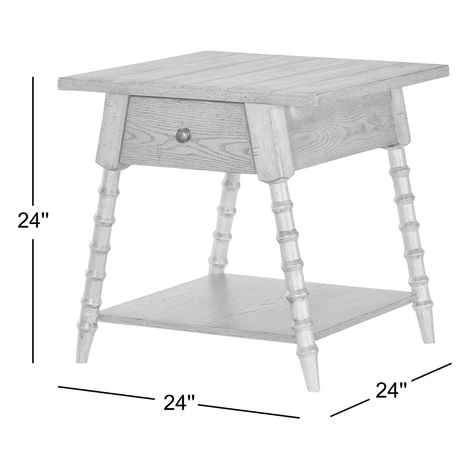 Country Living Vintage Market 24" End Table, Light Green