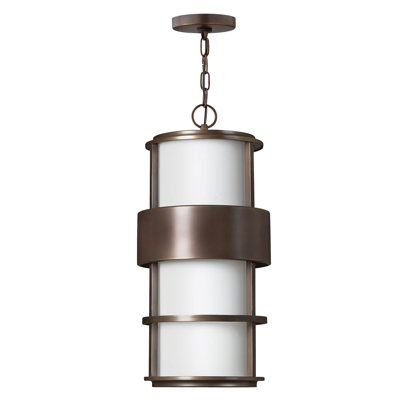 Saturn Bronze 1 -Bulb 21.3" H Mains only Outdoor Hanging Lantern