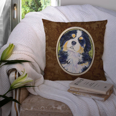 Coussin intérieur/extérieur brun chien modern