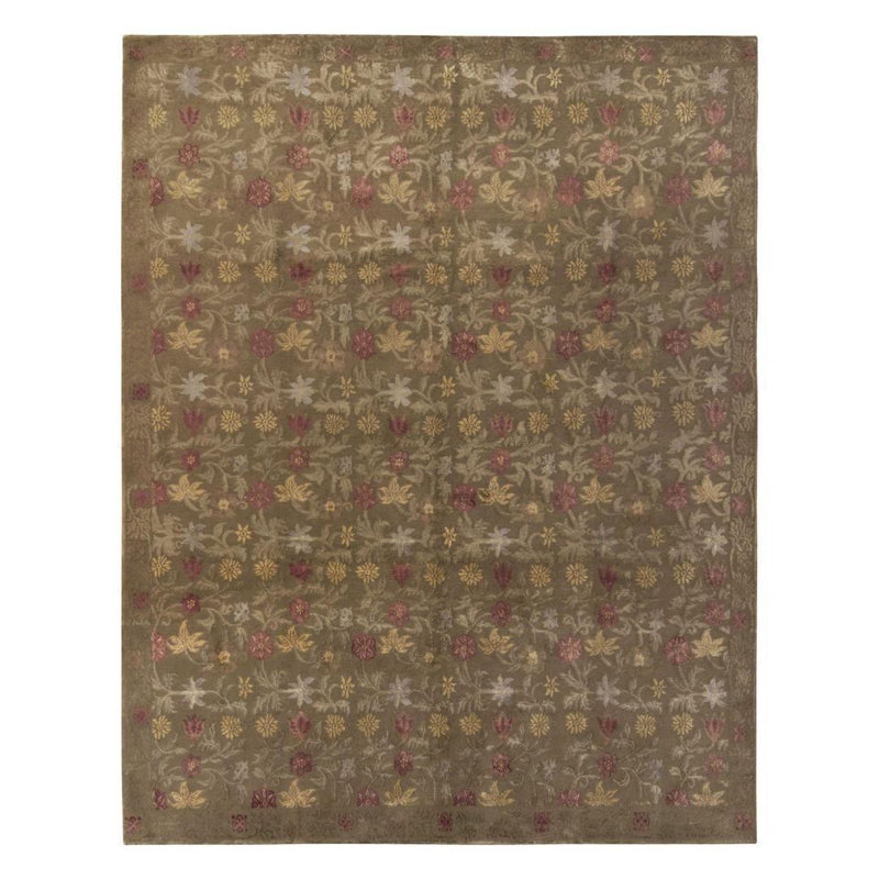 Handmade Silk and Wool Area Rug
