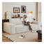 Canapé 63 po 2 places, tissu velours côtelé, sièges profonds, canapé causeuse confortable, sans assemblage, 1 pièce pour salon, chambre à coucher, salle de conférence, appartement, blanc