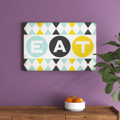 Retro Diner Eat by Michael Mullan - No Frame Print on Canvas