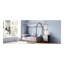 Lit simple en bois et velours, gris-136990949