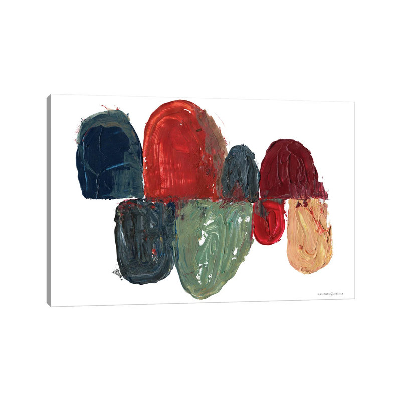 Stacking Stone by Kamdon Kreations - Wrapped Canvas Painting, 20.32 cm H x 30.48 cm W