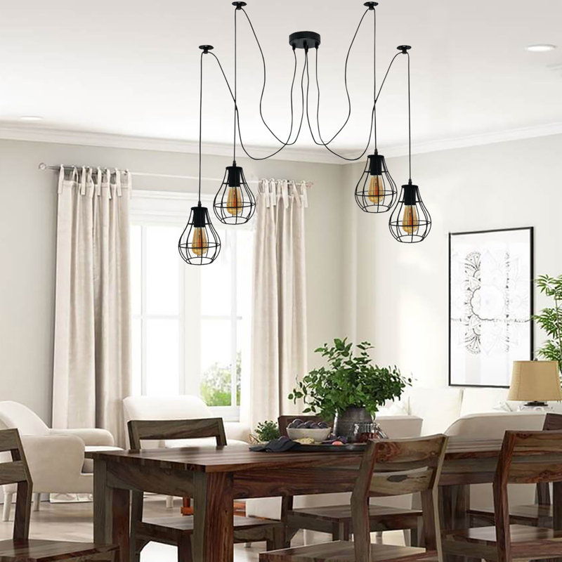 Cluff 4 - Light Black Cluster Pendant