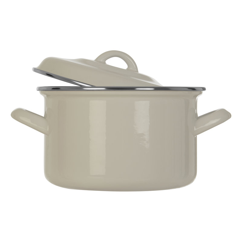 Danielburnham 2.6 l Aluminium Round Casserole, White