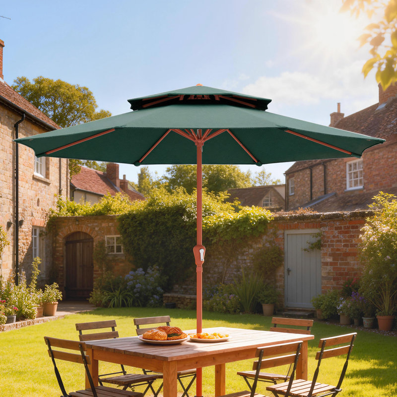 265cm Market Parasol, Green