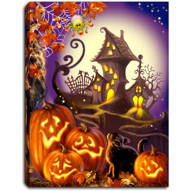 Toile à dos de chevalet 8 x 6 Haunted House