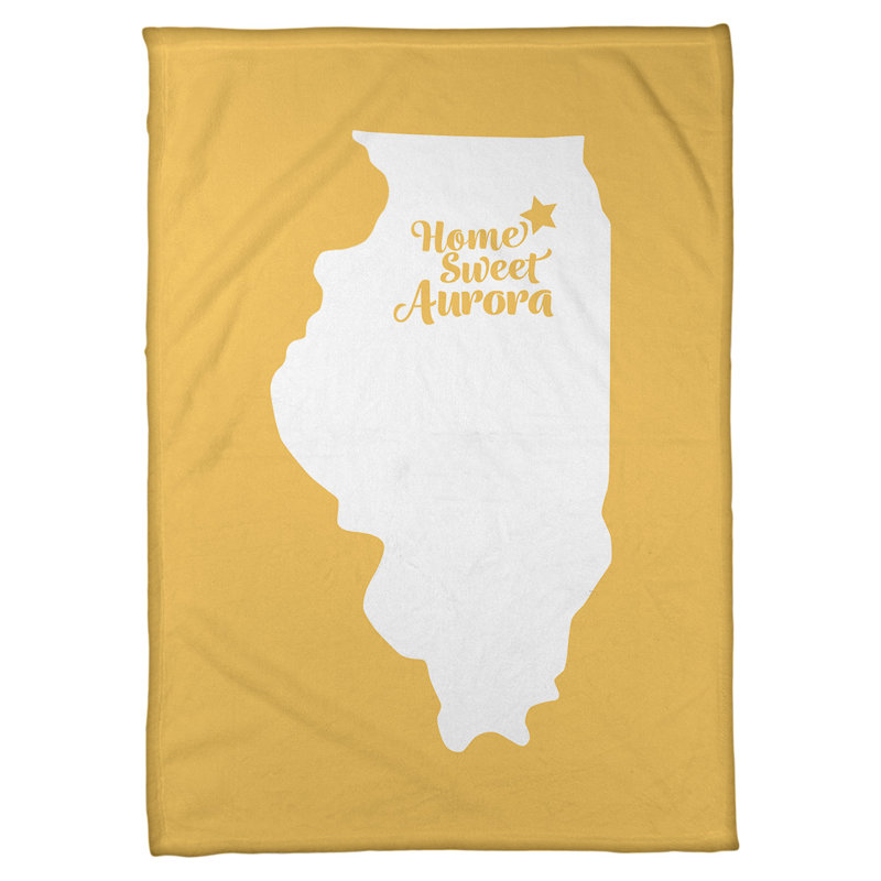 Couverture polaire aurora pour la maison, 60 po x 80 po, Jaune