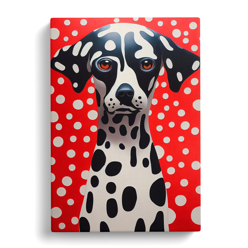 Spotted Dog - Wrapped Canvas Print, 50cm H x 35cm W x 3cm D