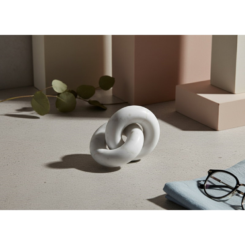 White Marble Round Knot