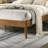 Rubberwood Platform Bed in Light Walnut